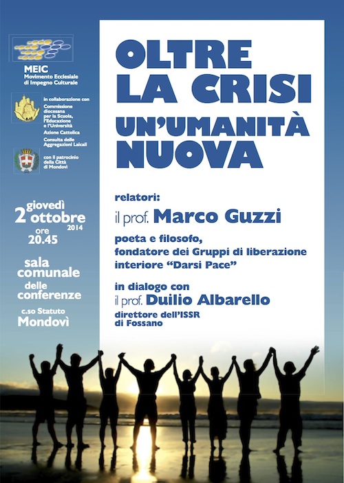 “Un’umanità nuova oltre la crisi”, incontro con Marco Guzzi