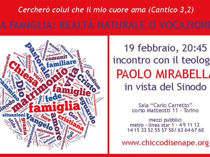 La famiglia realtà naturale o vocazione?