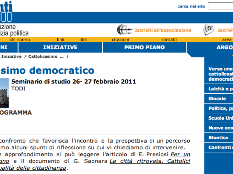 Cattolici democratici, la proposta