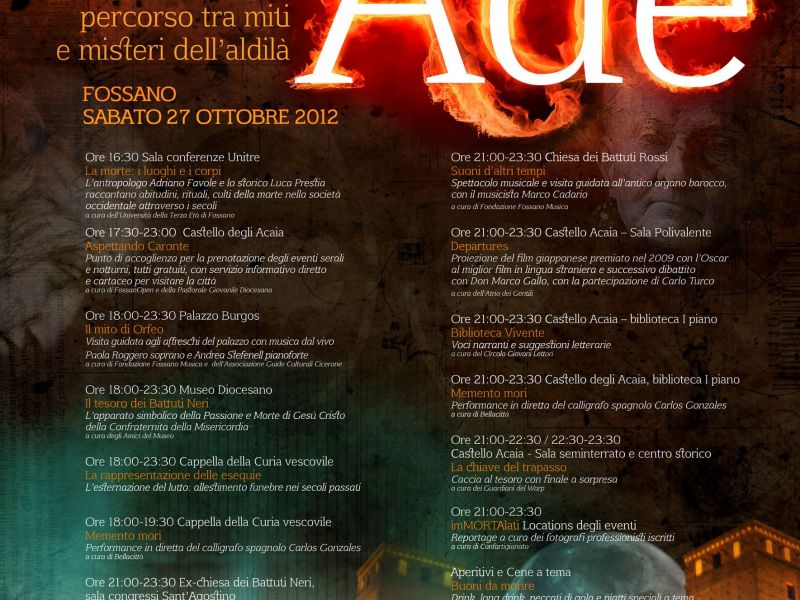 Oltre l’Ade, a Fossano sabato 27 ottobre